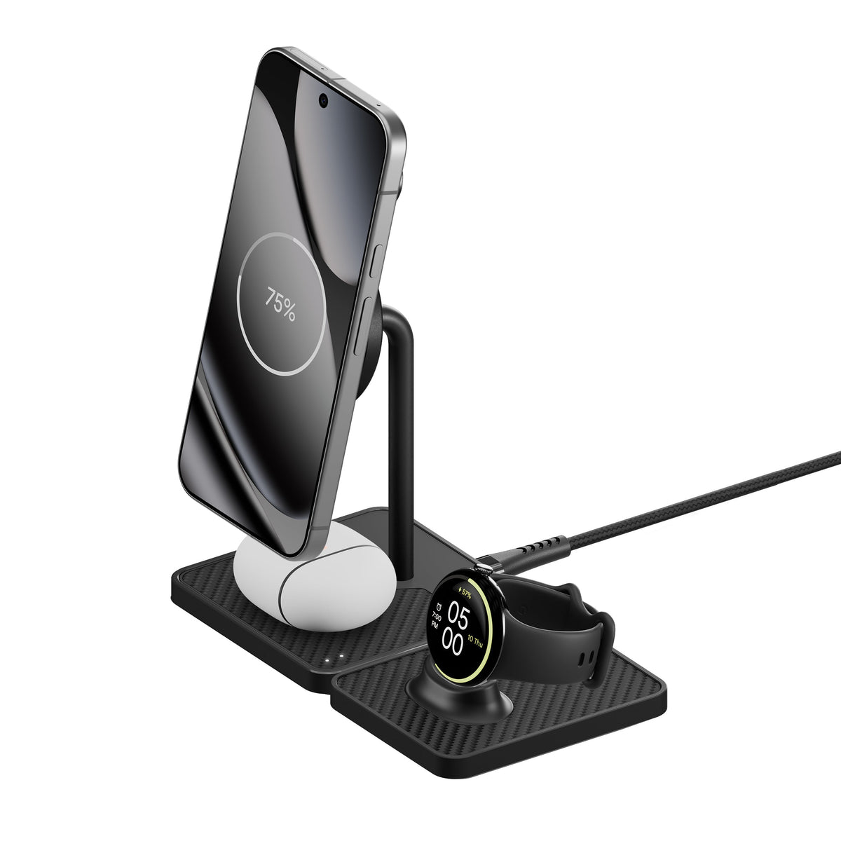 Wireless Charging Stand and Pixel Watch Charger - Aramid Fibre