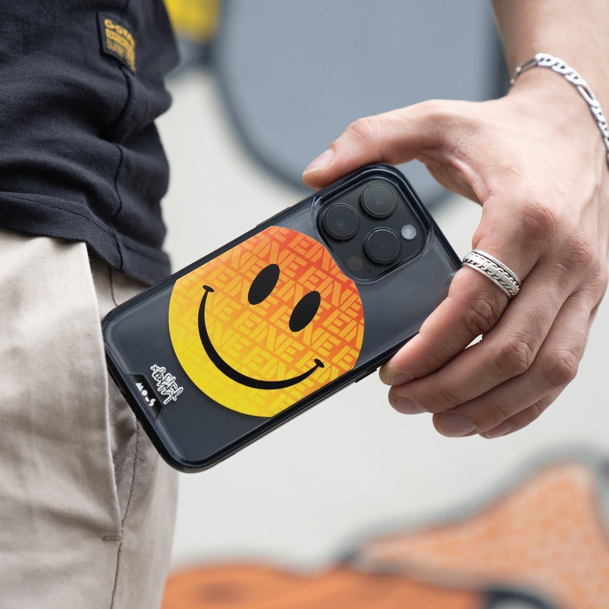 Orange Smiley Protective Phone Case - Ben Eine