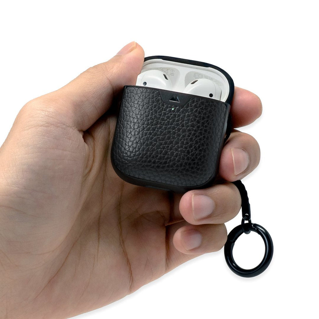 Black Leather AirPods Gen 1 & 2 Case