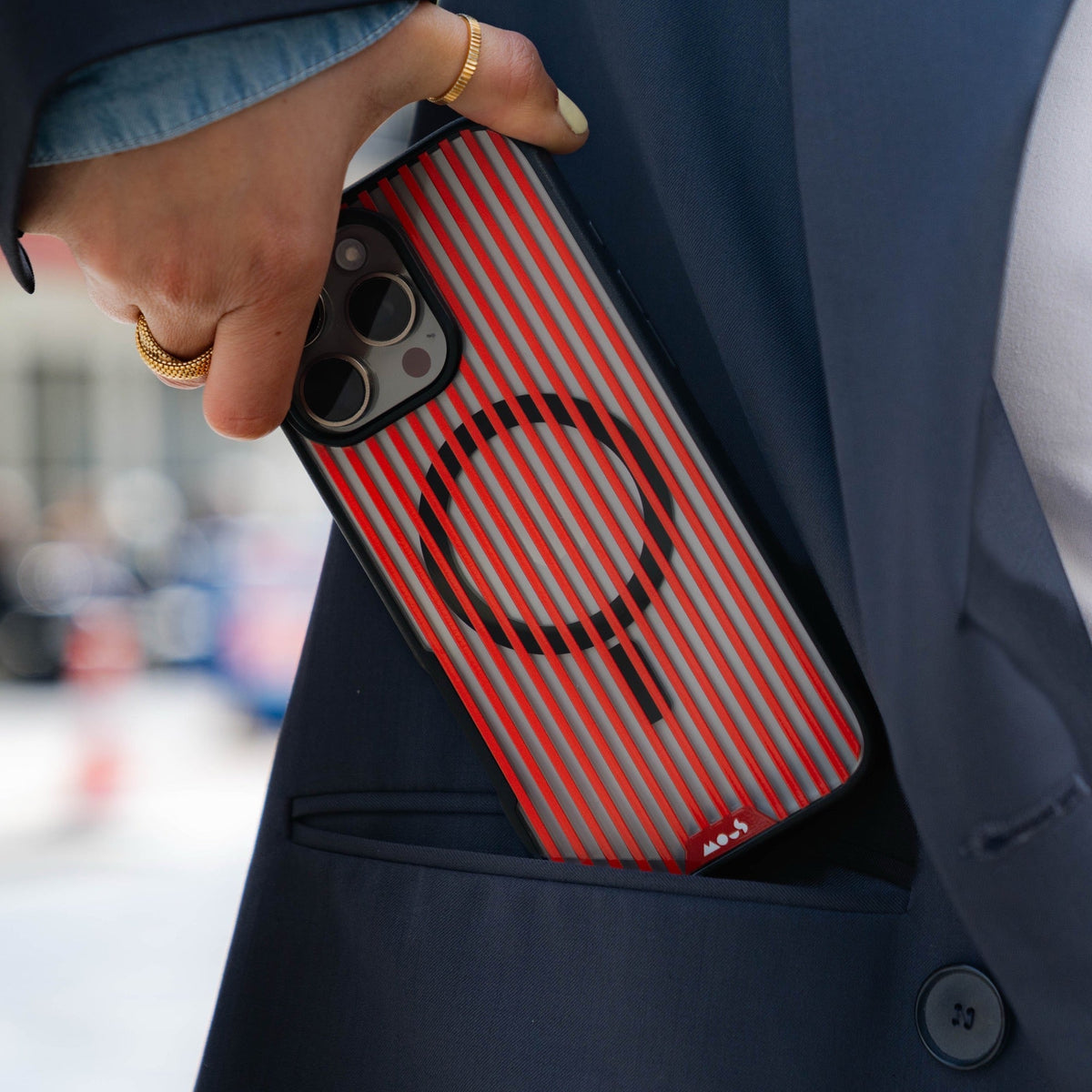 Flame Protective Phone Case - Pinstripe MagSafe
