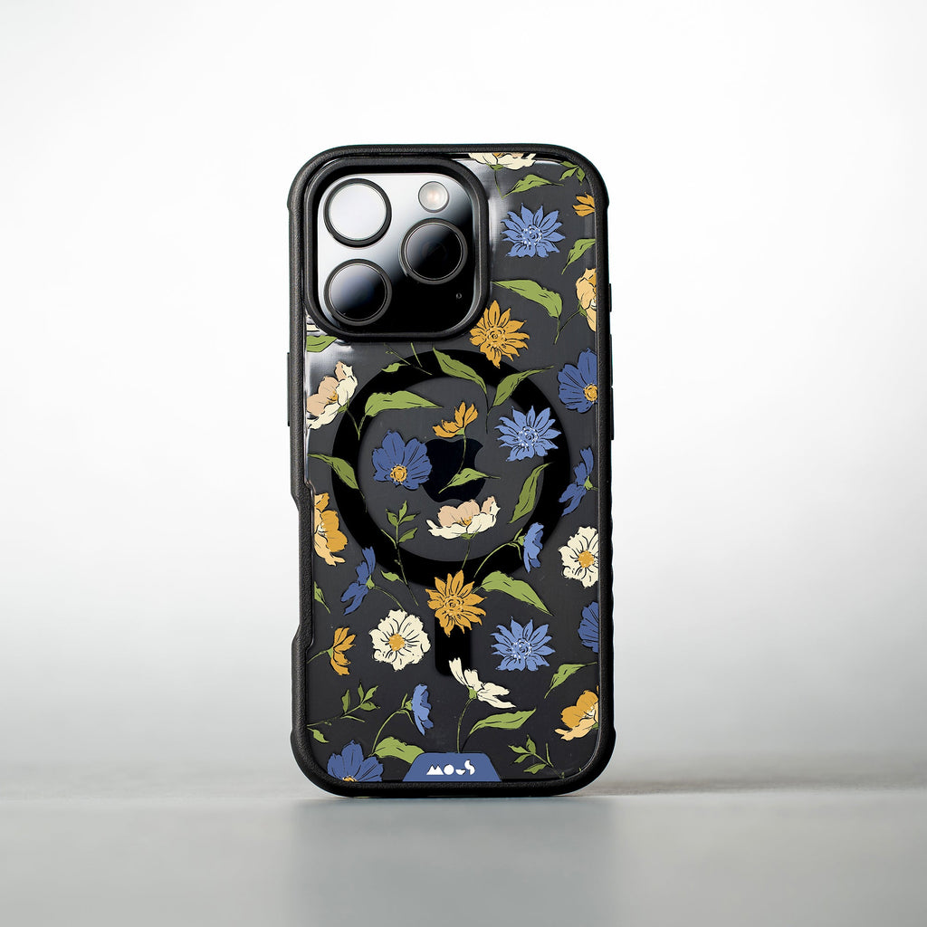 Floral Blue Protective Phone Case - Flowers MagSafe