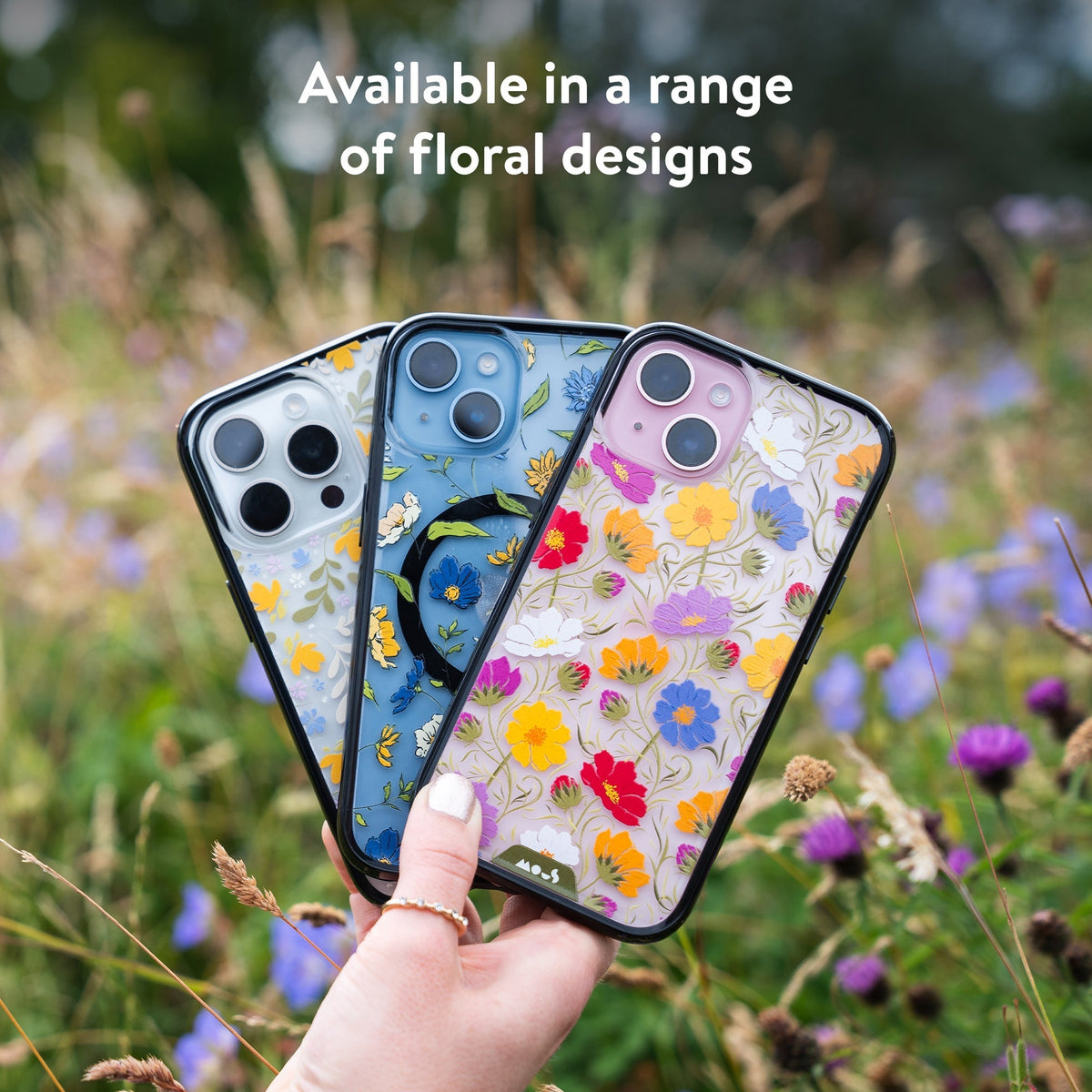 Floral Blue Protective Phone Case - Flowers
