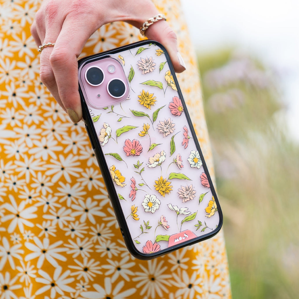 Floral Pink Protective Phone Case - Flowers