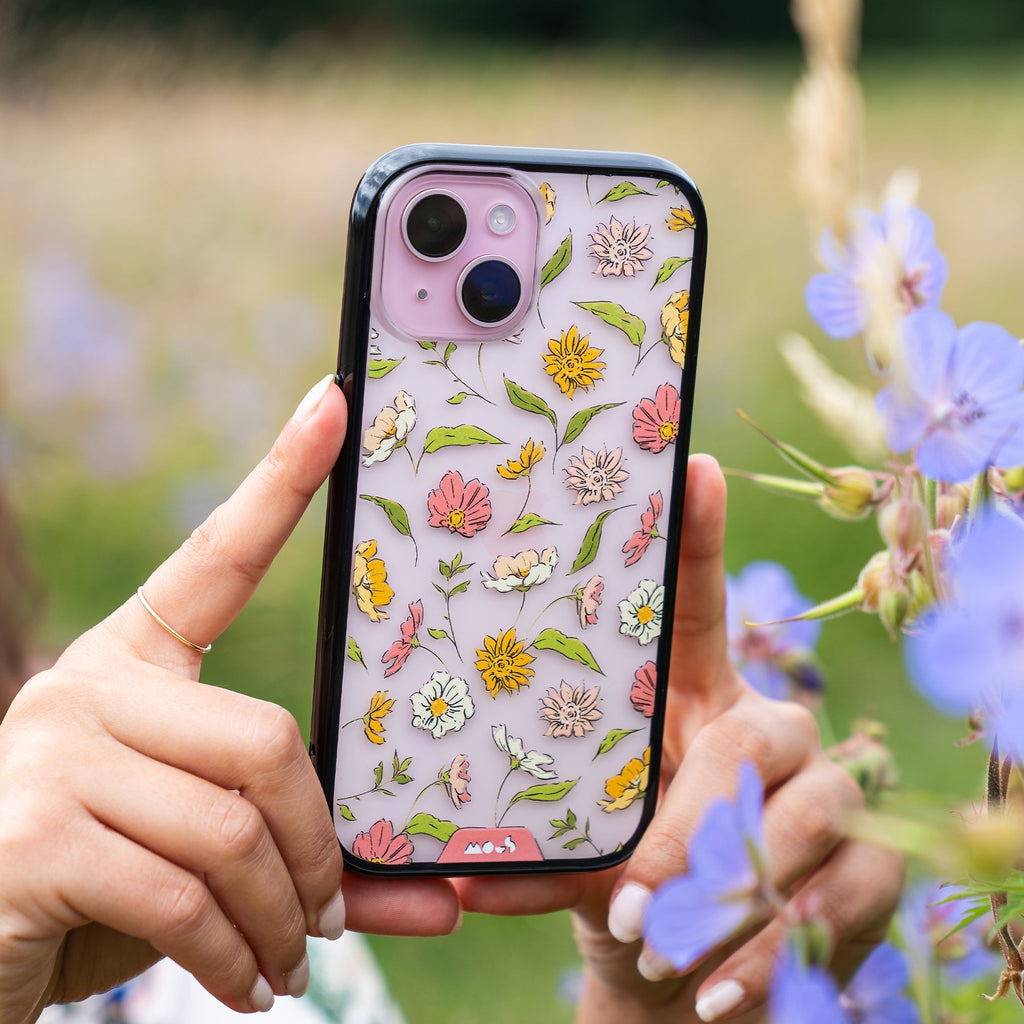 Floral Pink Protective Phone Case - Flowers