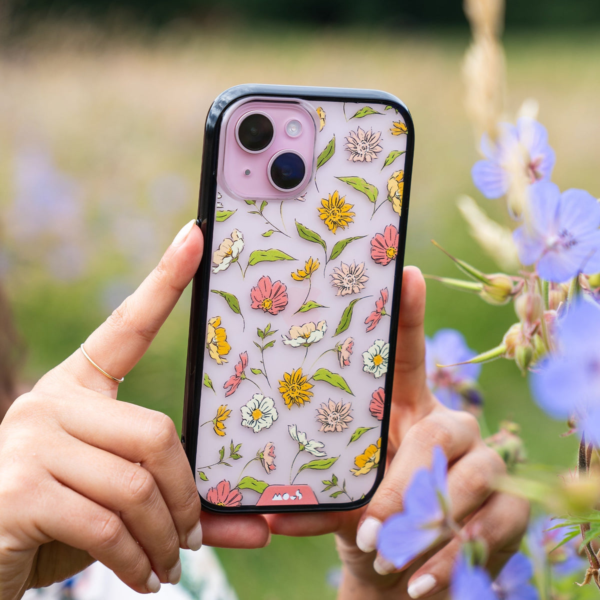 Floral Pink Protective Phone Case - Flowers