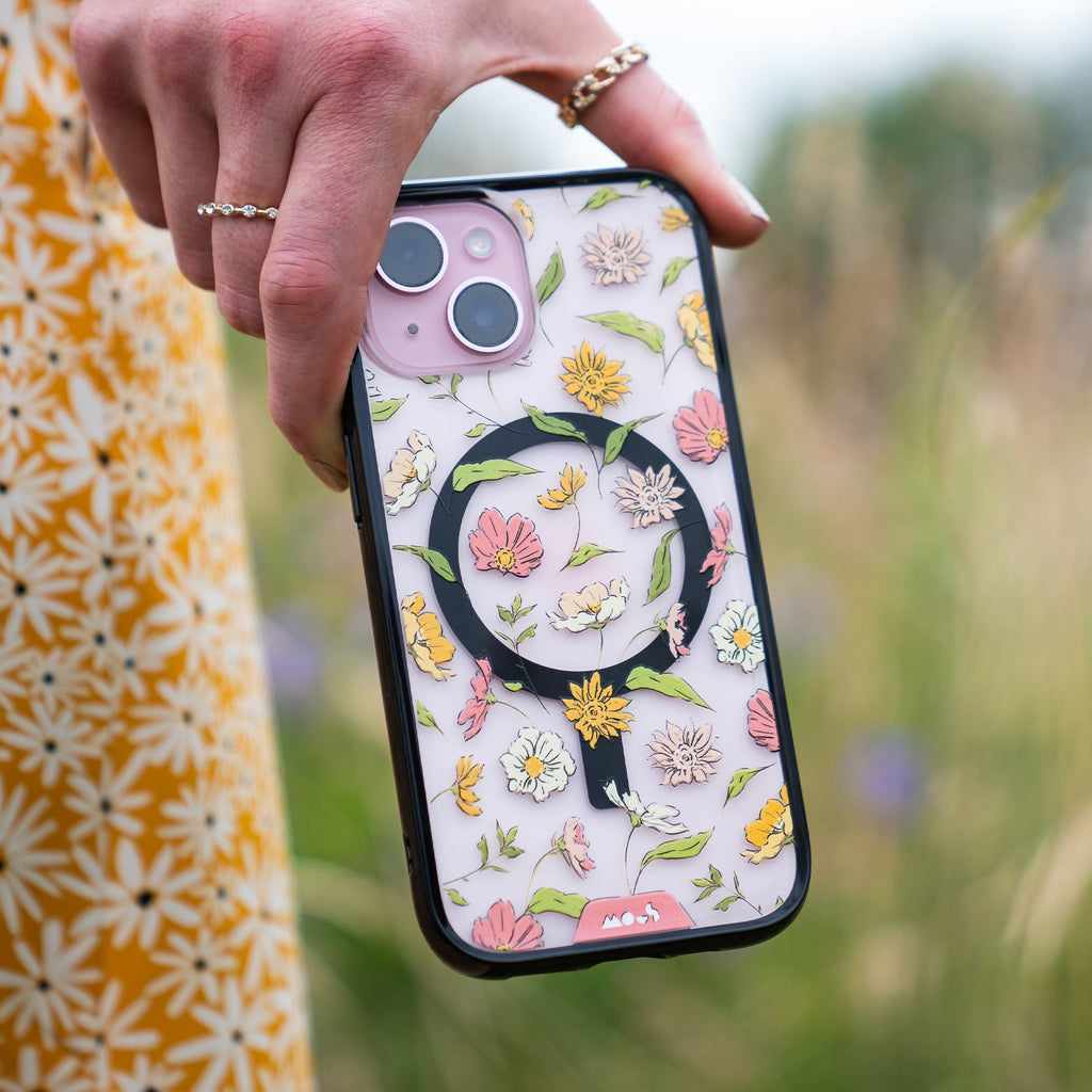 Floral Pink Protective Phone Case - Flowers MagSafe
