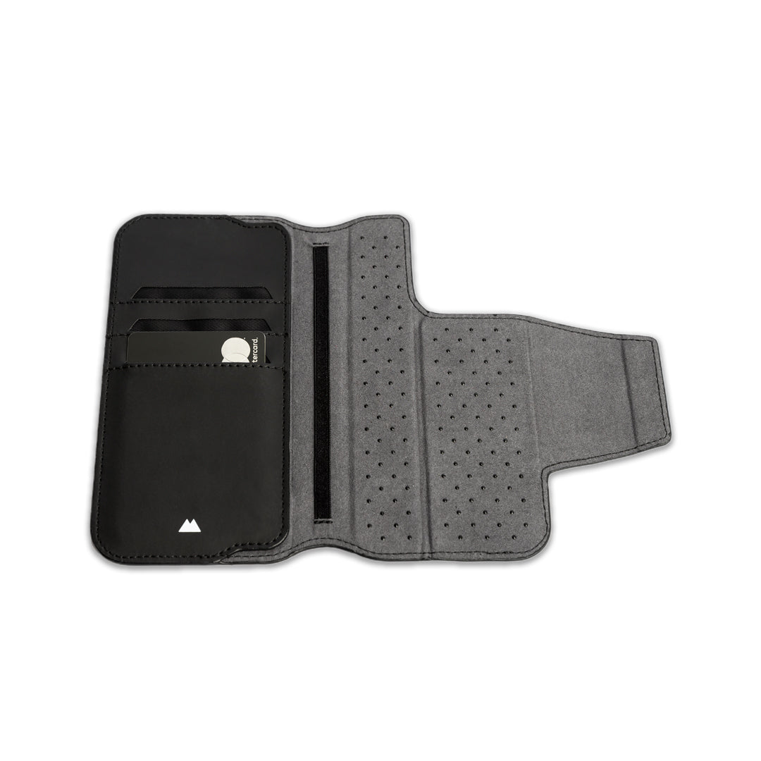 Black Flip Wallet with Stand