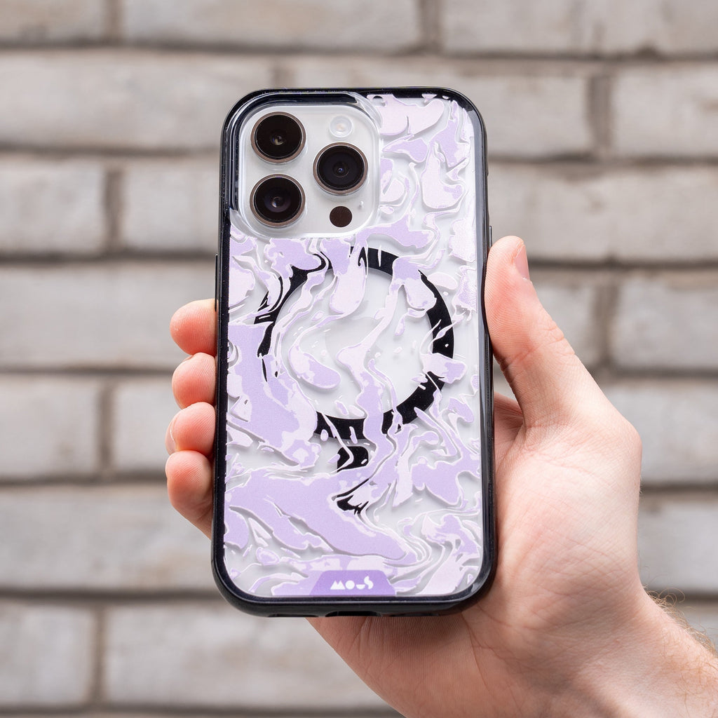 Lilac Protective Phone Case - Marbled MagSafe