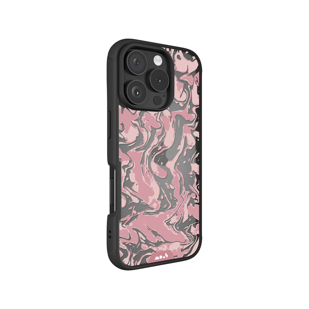 Dusky Pink Protective Phone Case - Marbled