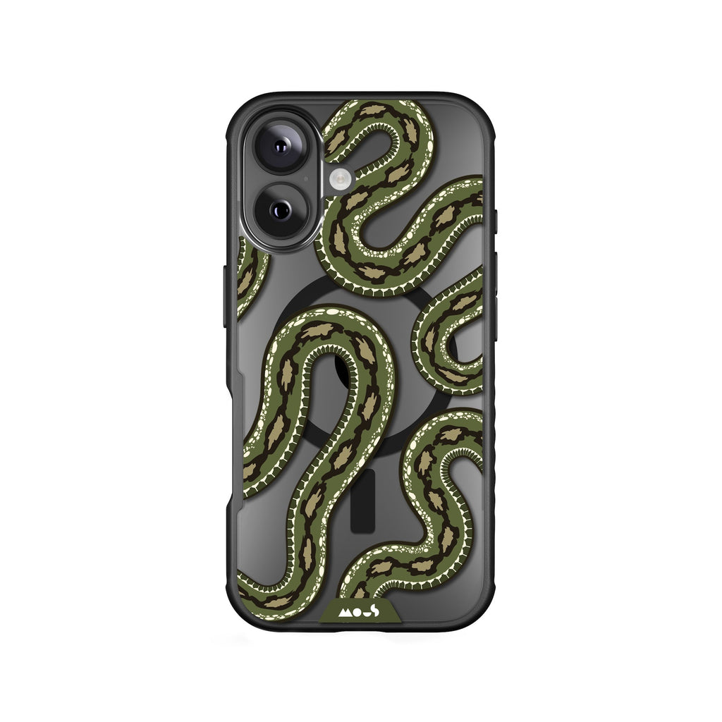Green Tree Python Protective Phone Case - Serpent MagSafe