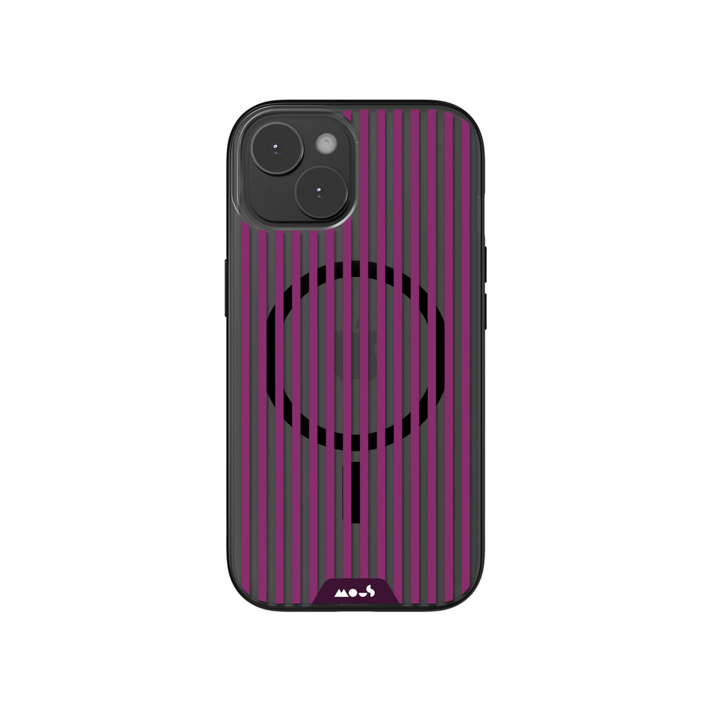 Mulberry Protective Phone Case - Pinstripe MagSafe