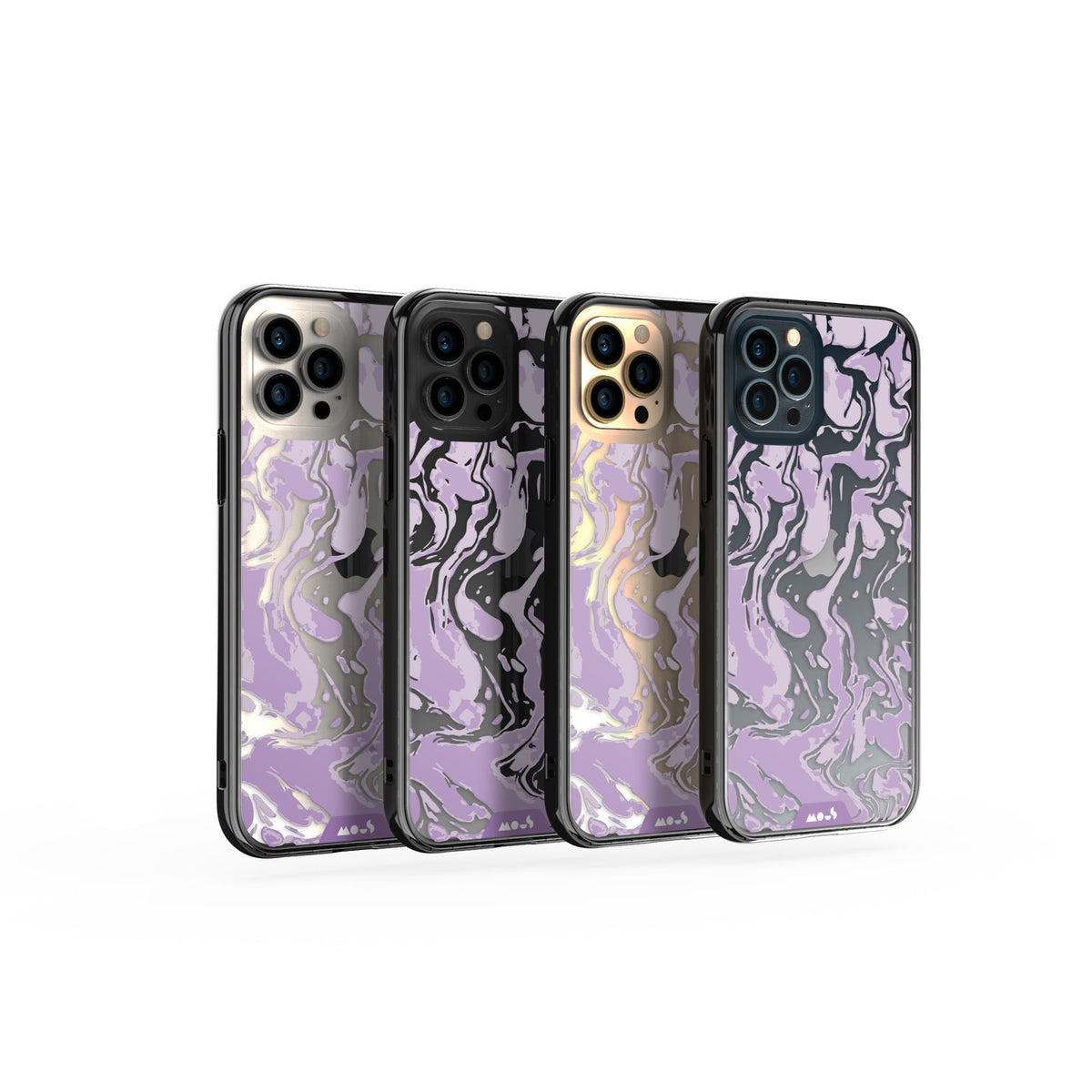 Lilac Protective Phone Case - Marbled
