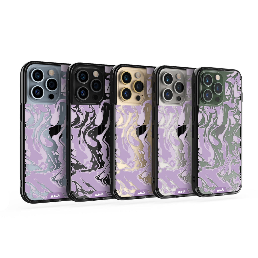 Lilac Protective Phone Case - Marbled
