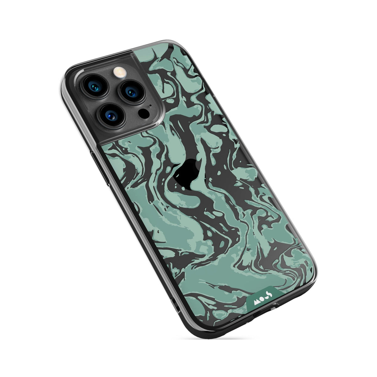 Sage Green Protective Phone Case - Marbled