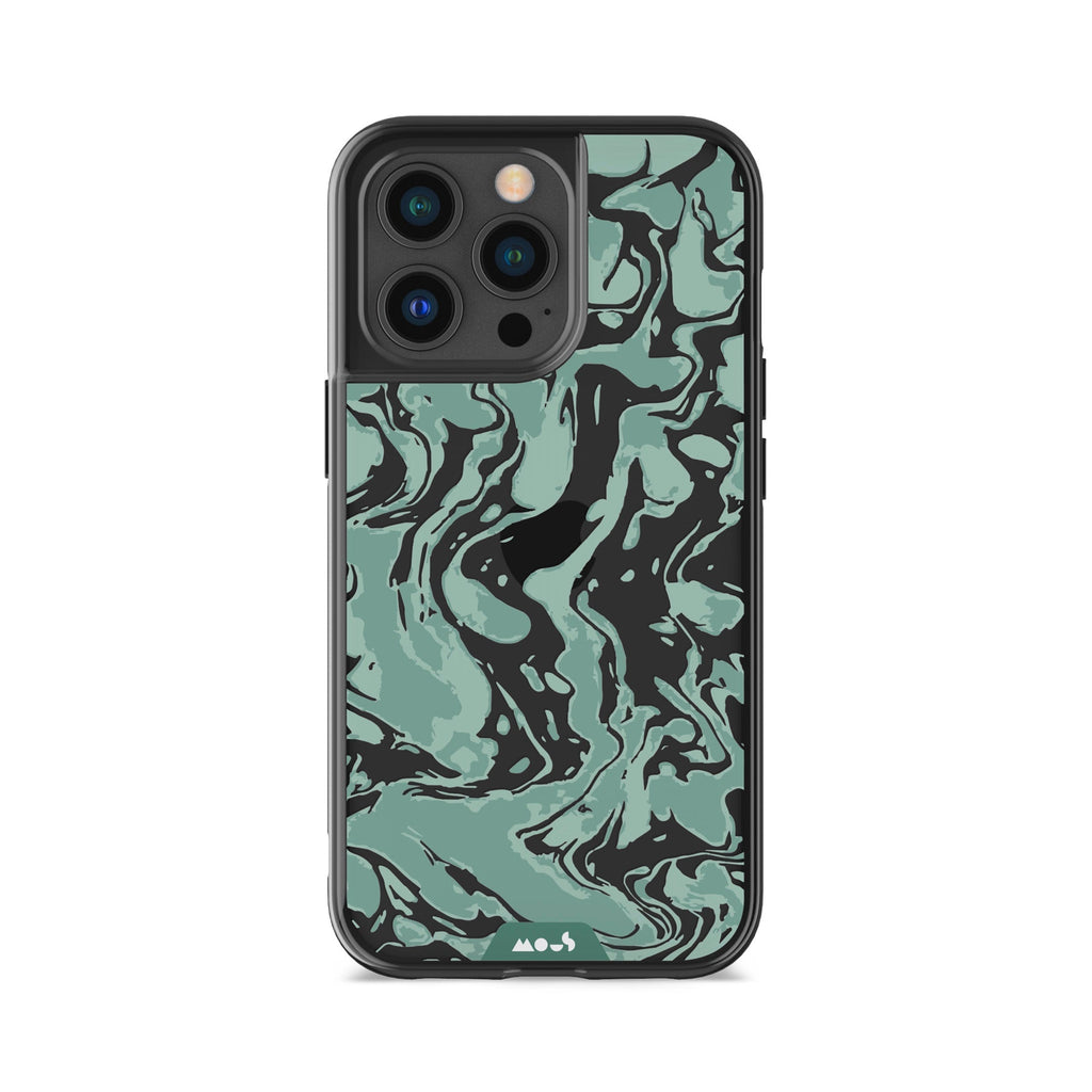 Sage Green Protective Phone Case - Marbled
