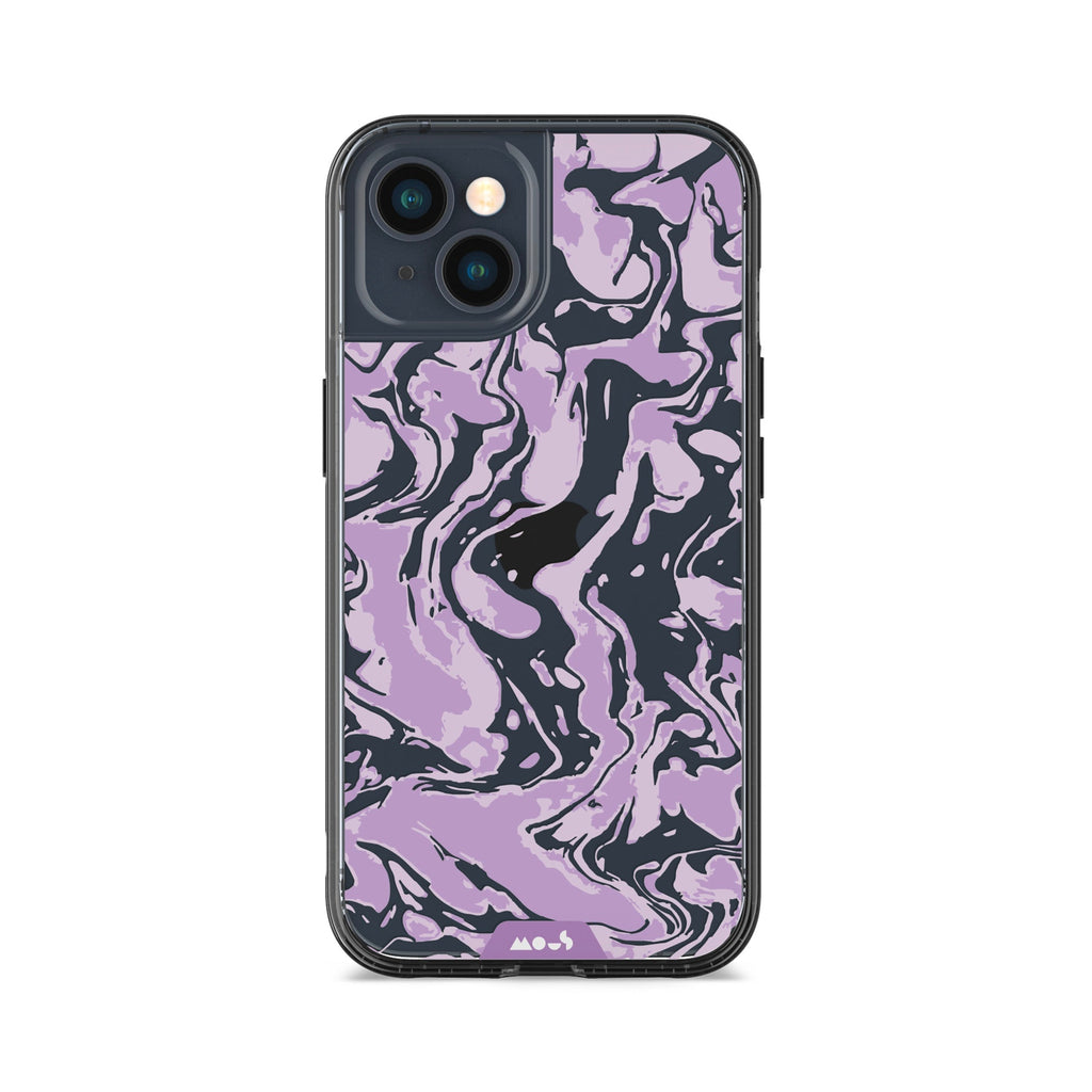 Lilac Protective Phone Case - Marbled