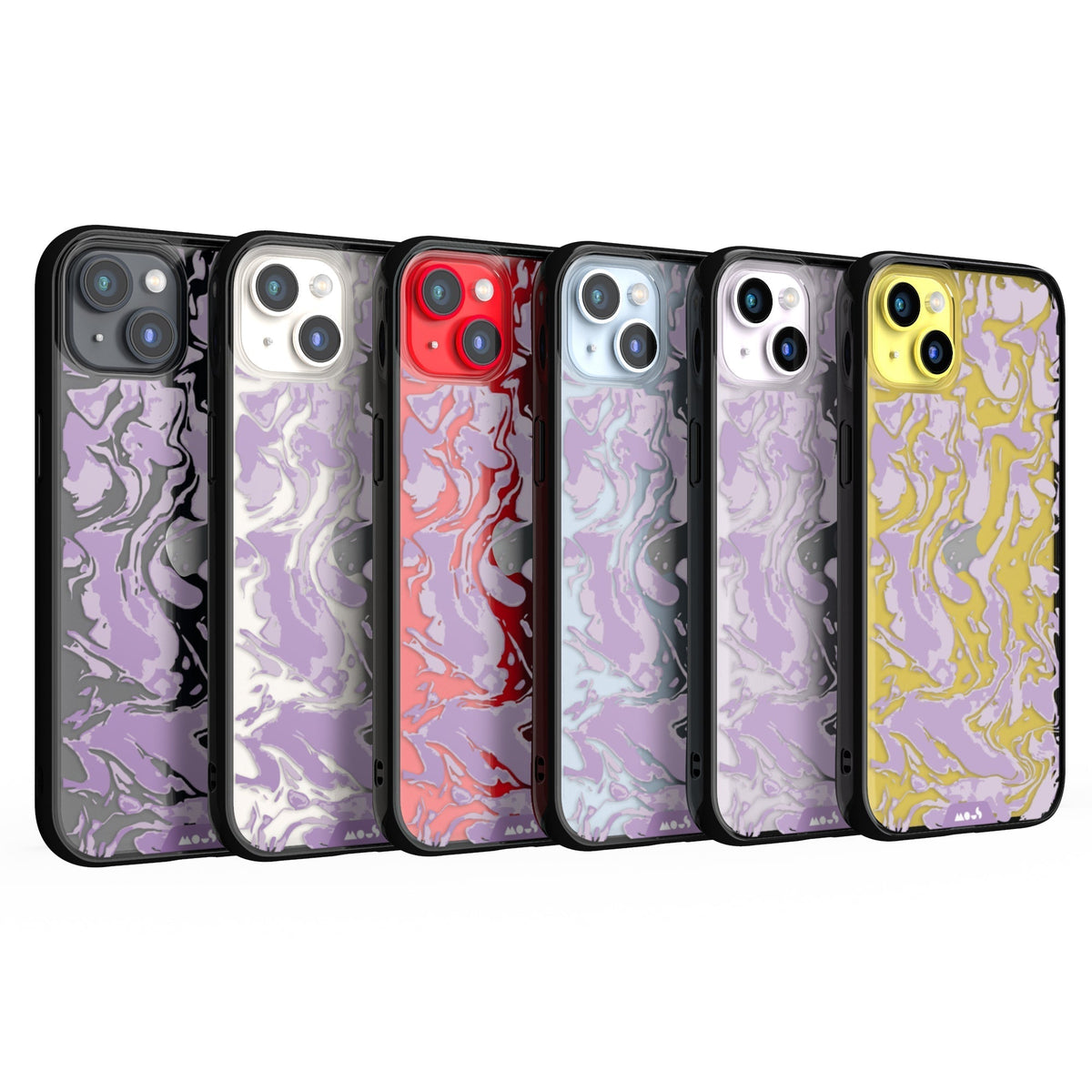Lilac Protective Phone Case - Marbled