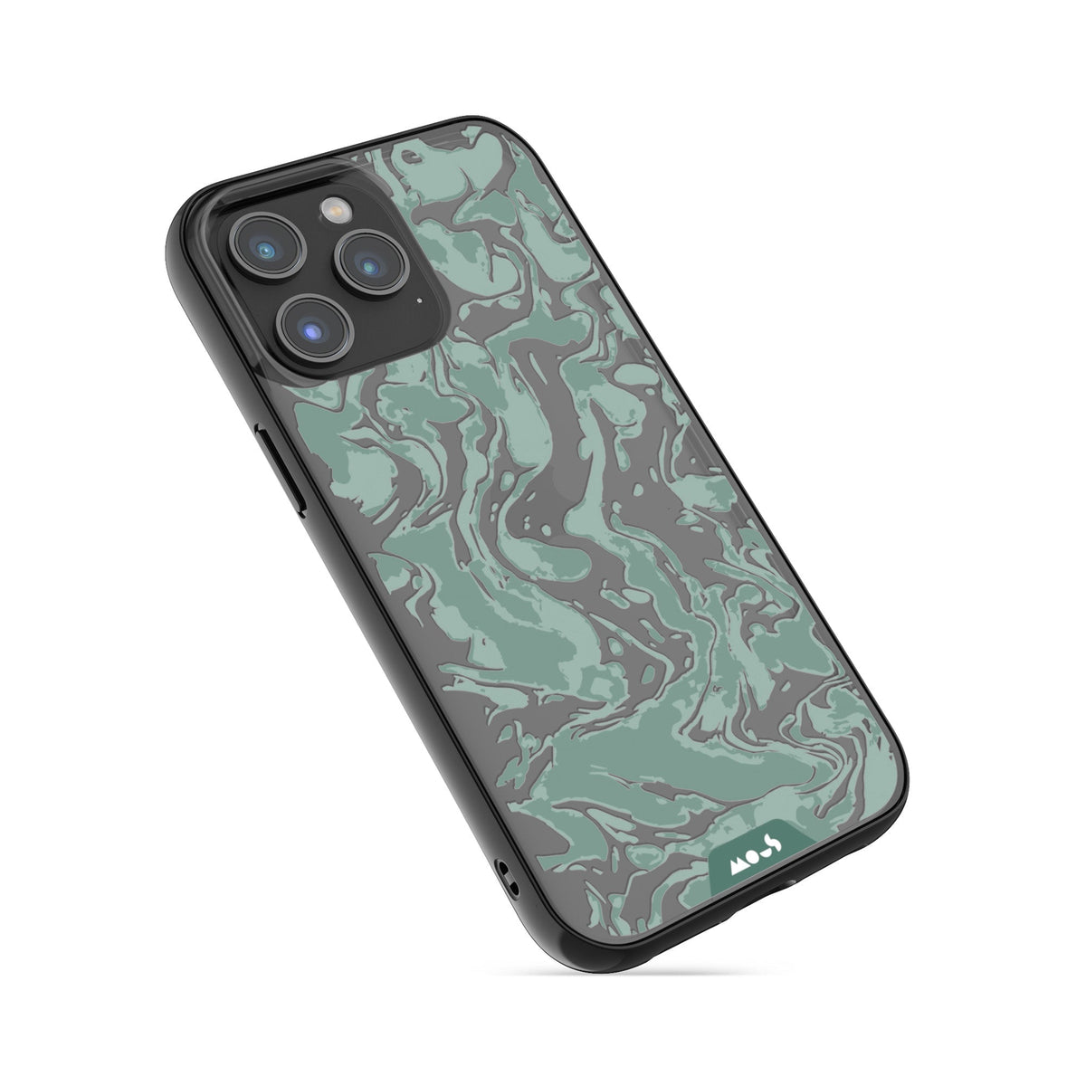 Sage Green Protective Phone Case - Marbled