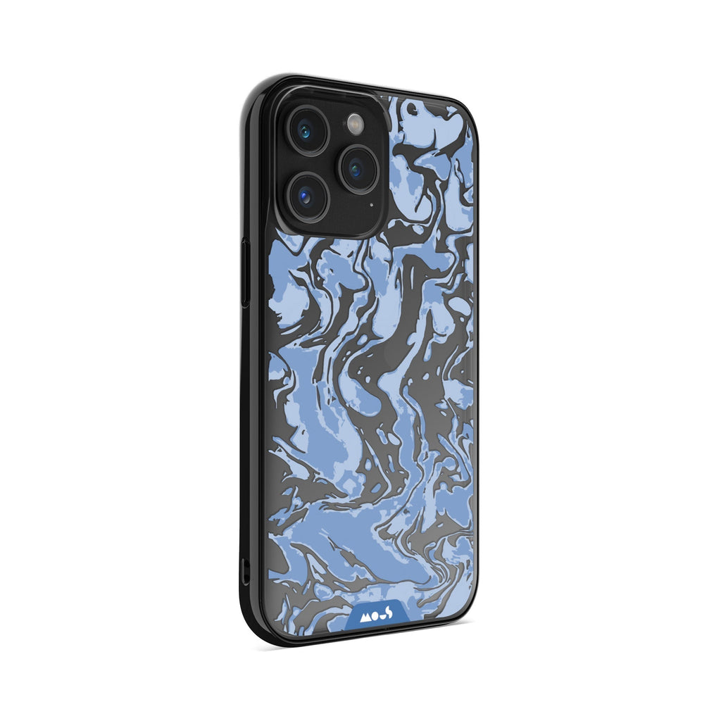Sky Blue Protective Phone Case - Marbled
