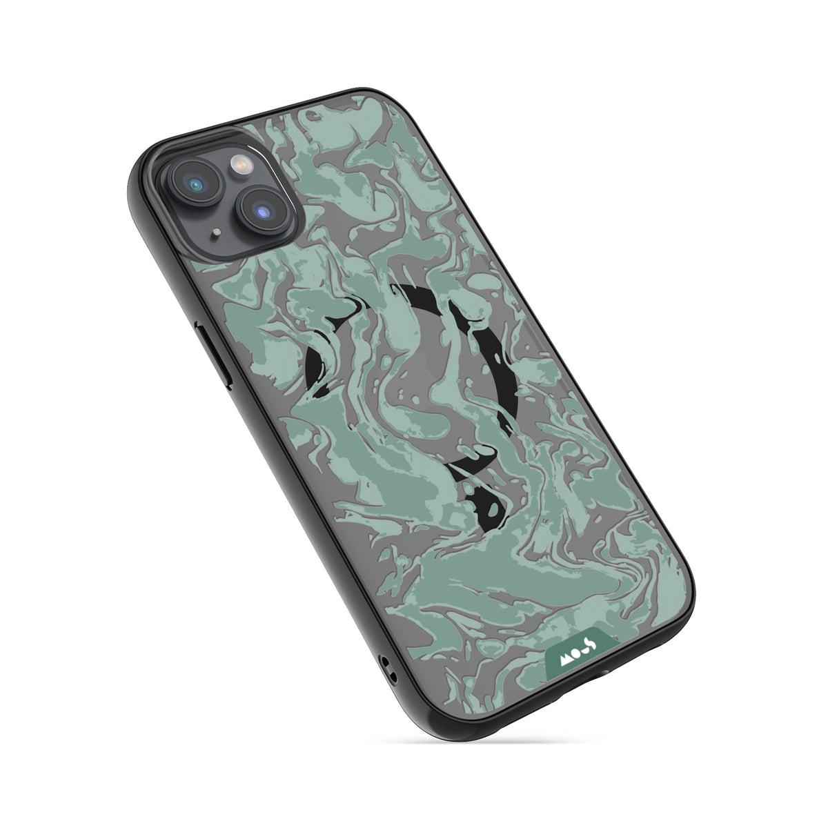 Sage Green Protective Phone Case - Marbled MagSafe