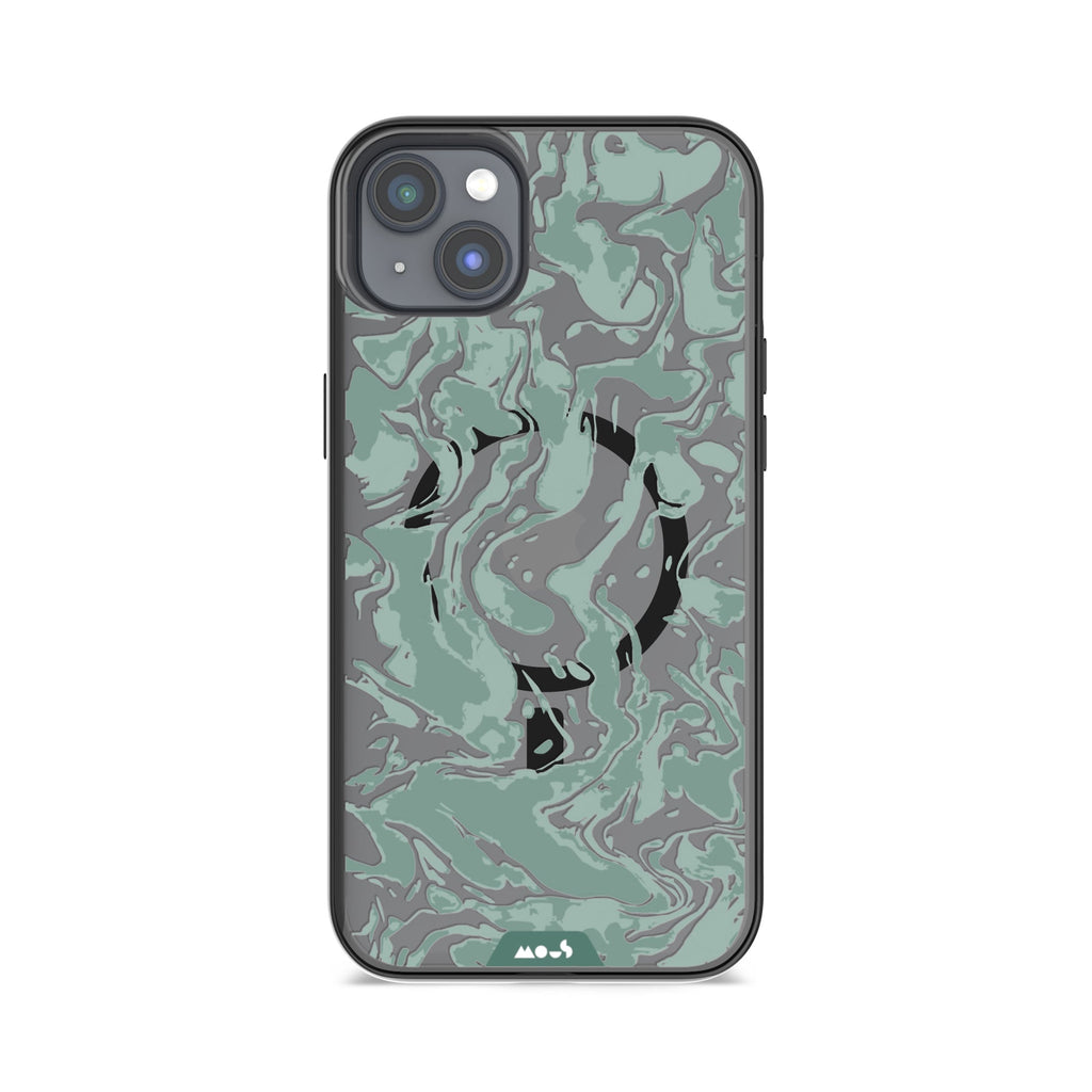 Sage Green Protective Phone Case - Marbled MagSafe