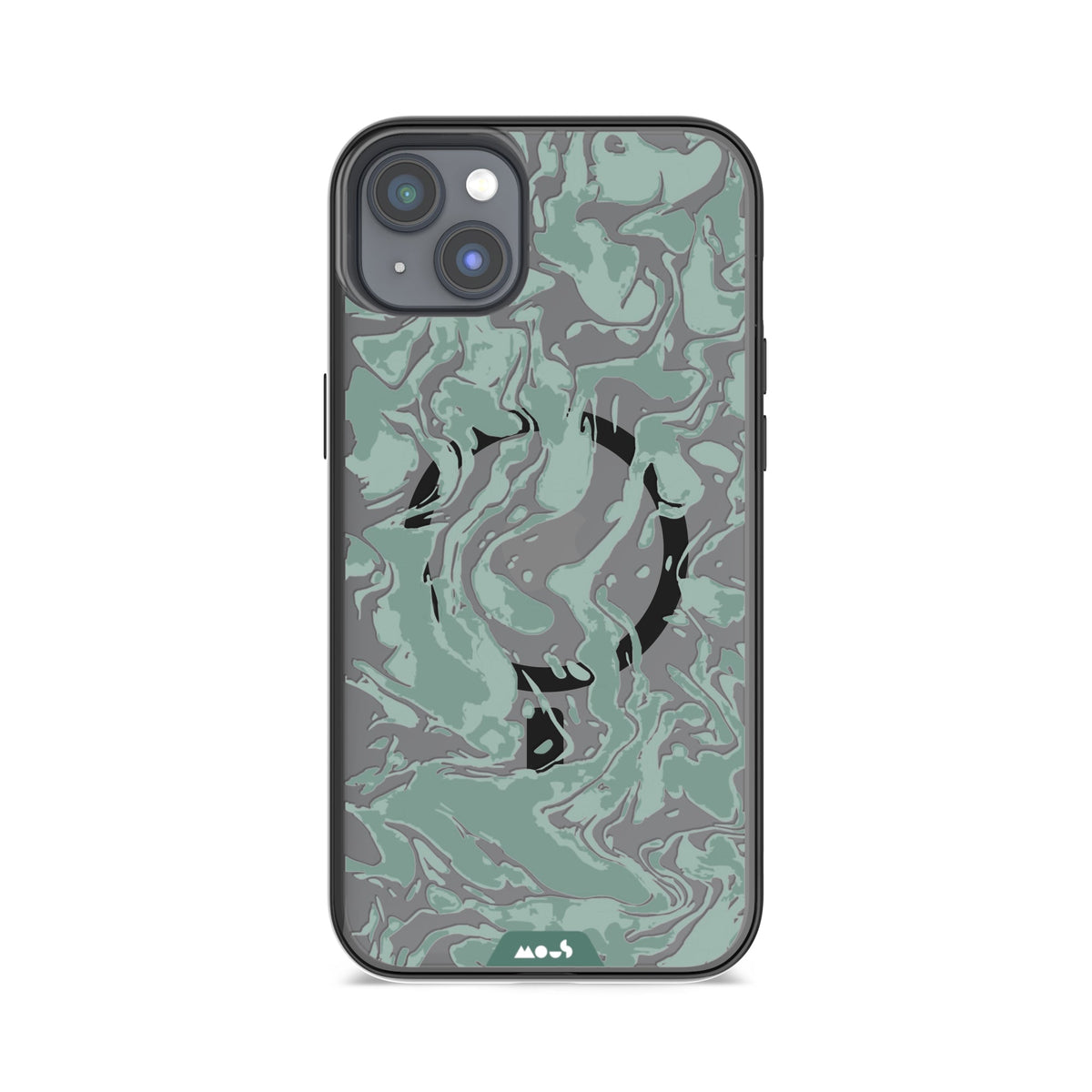 Sage Green Protective Phone Case - Marbled MagSafe
