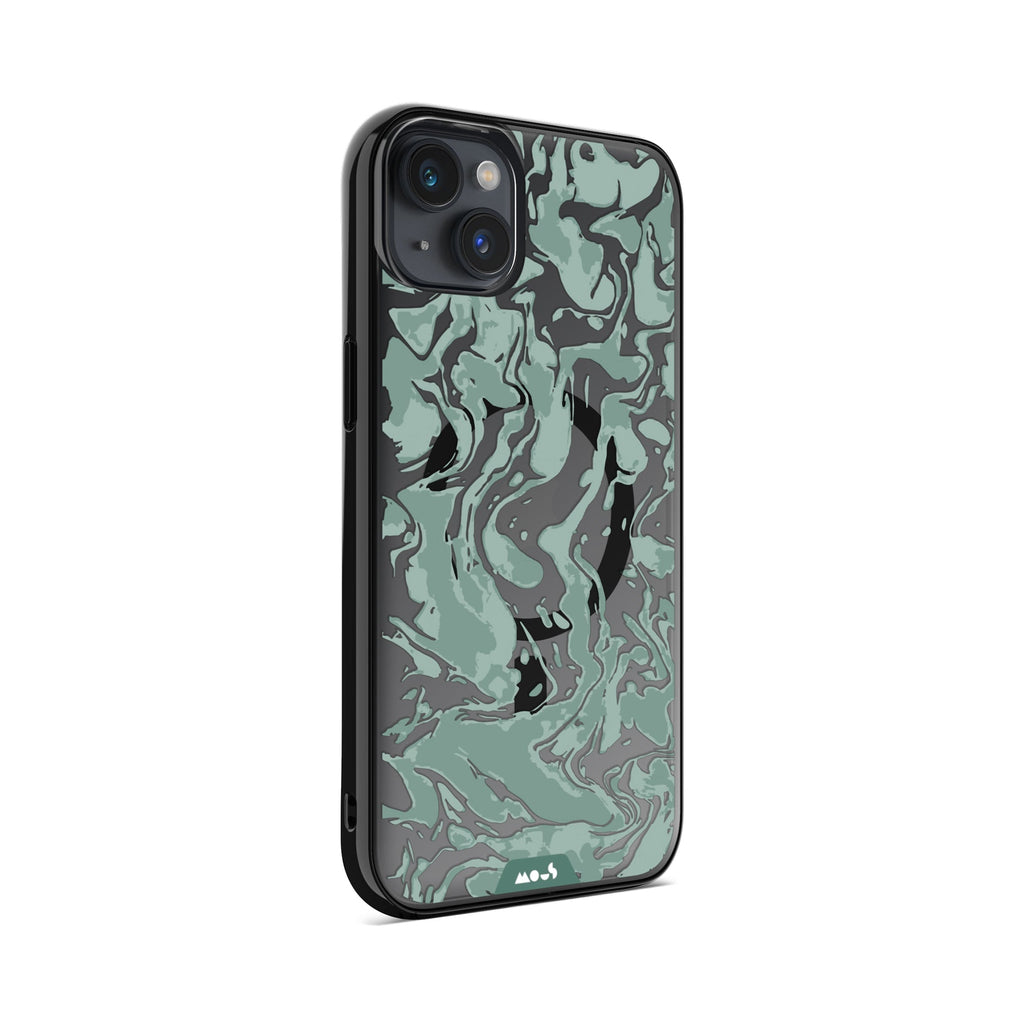Sage Green Protective Phone Case - Marbled MagSafe