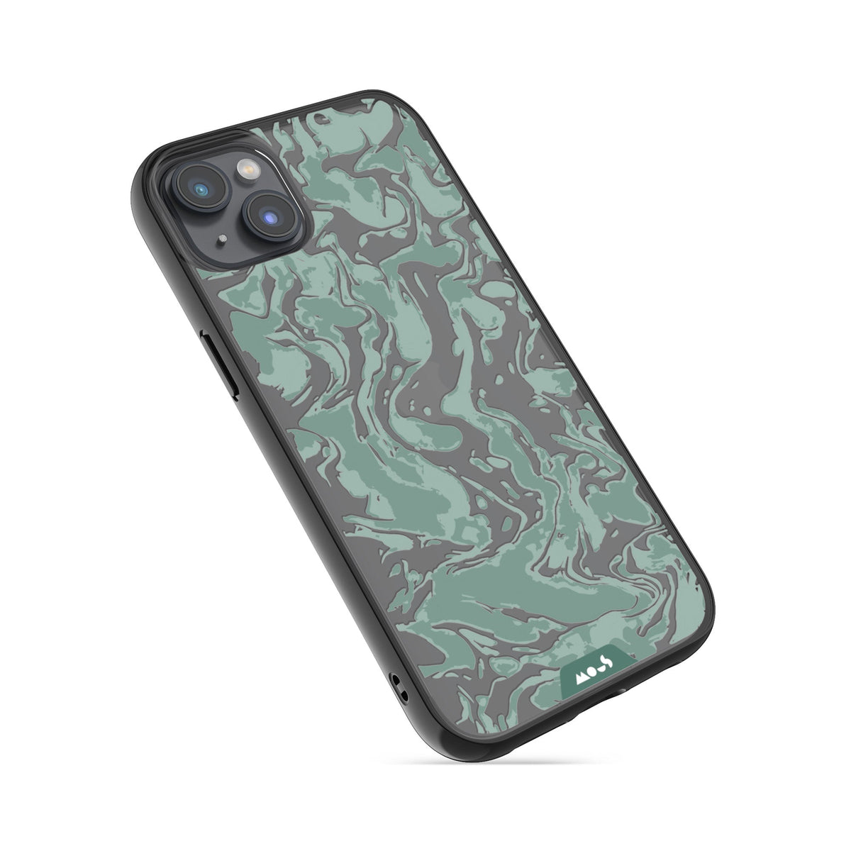 Sage Green Protective Phone Case - Marbled