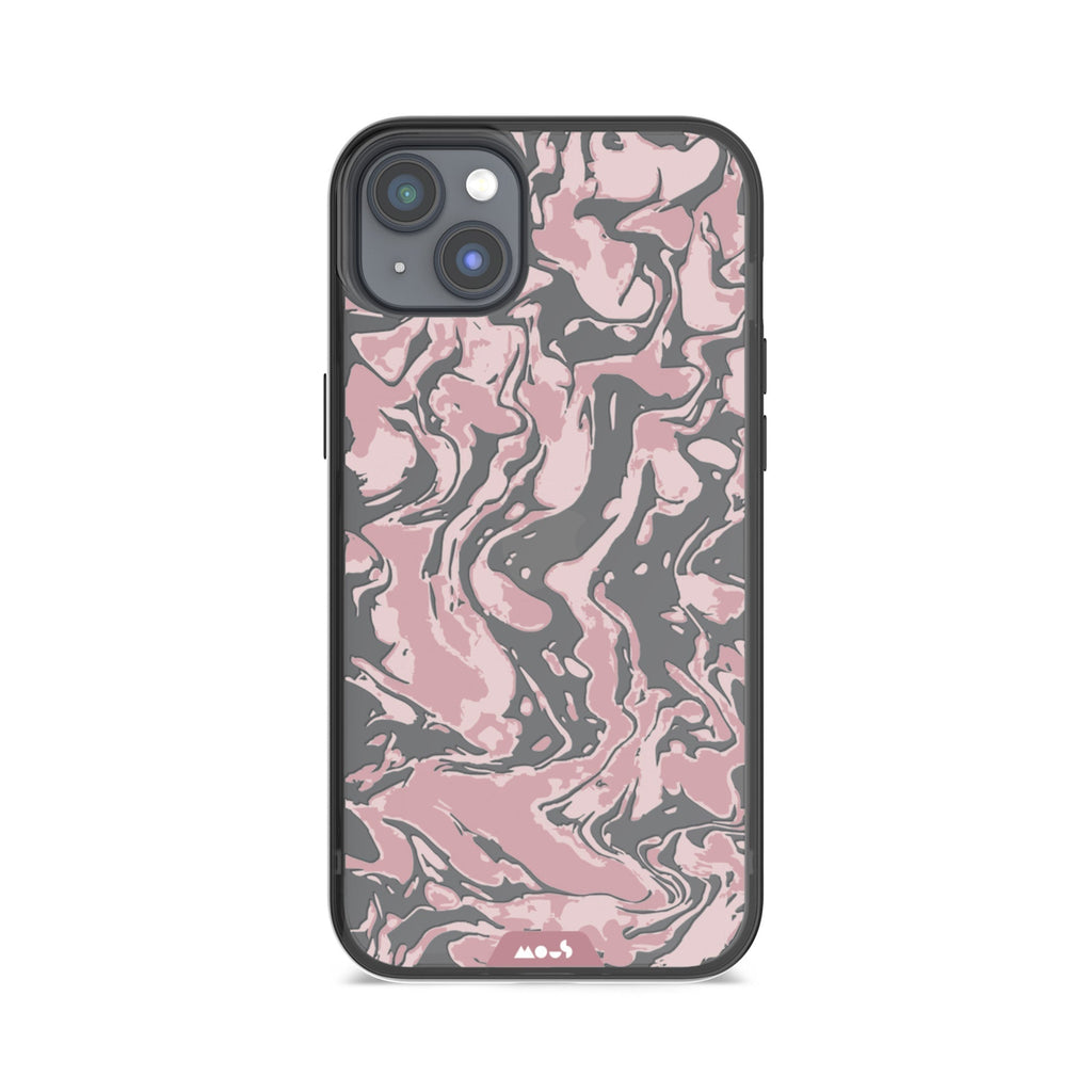 Dusky Pink Protective Phone Case - Marbled