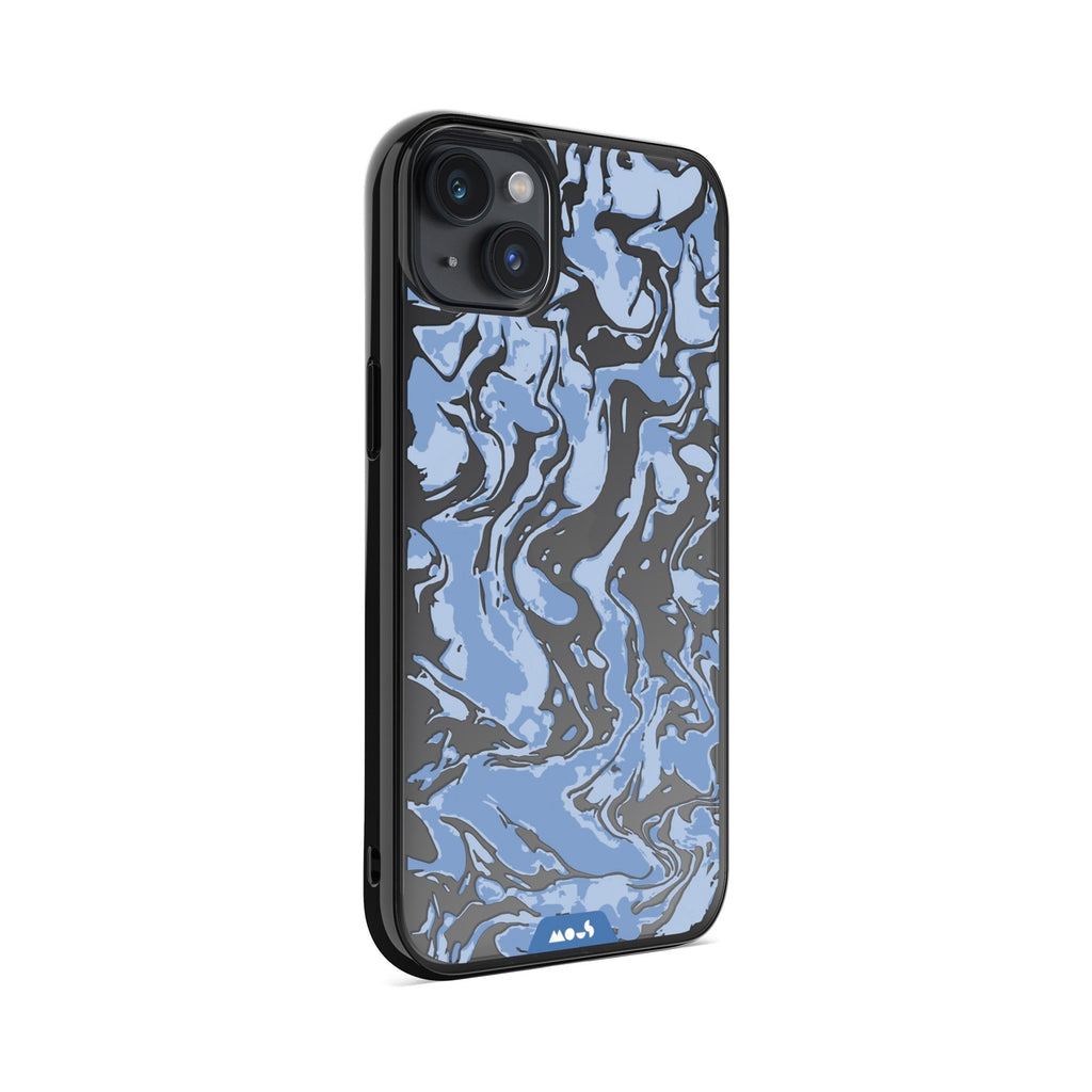 Sky Blue Protective Phone Case - Marbled
