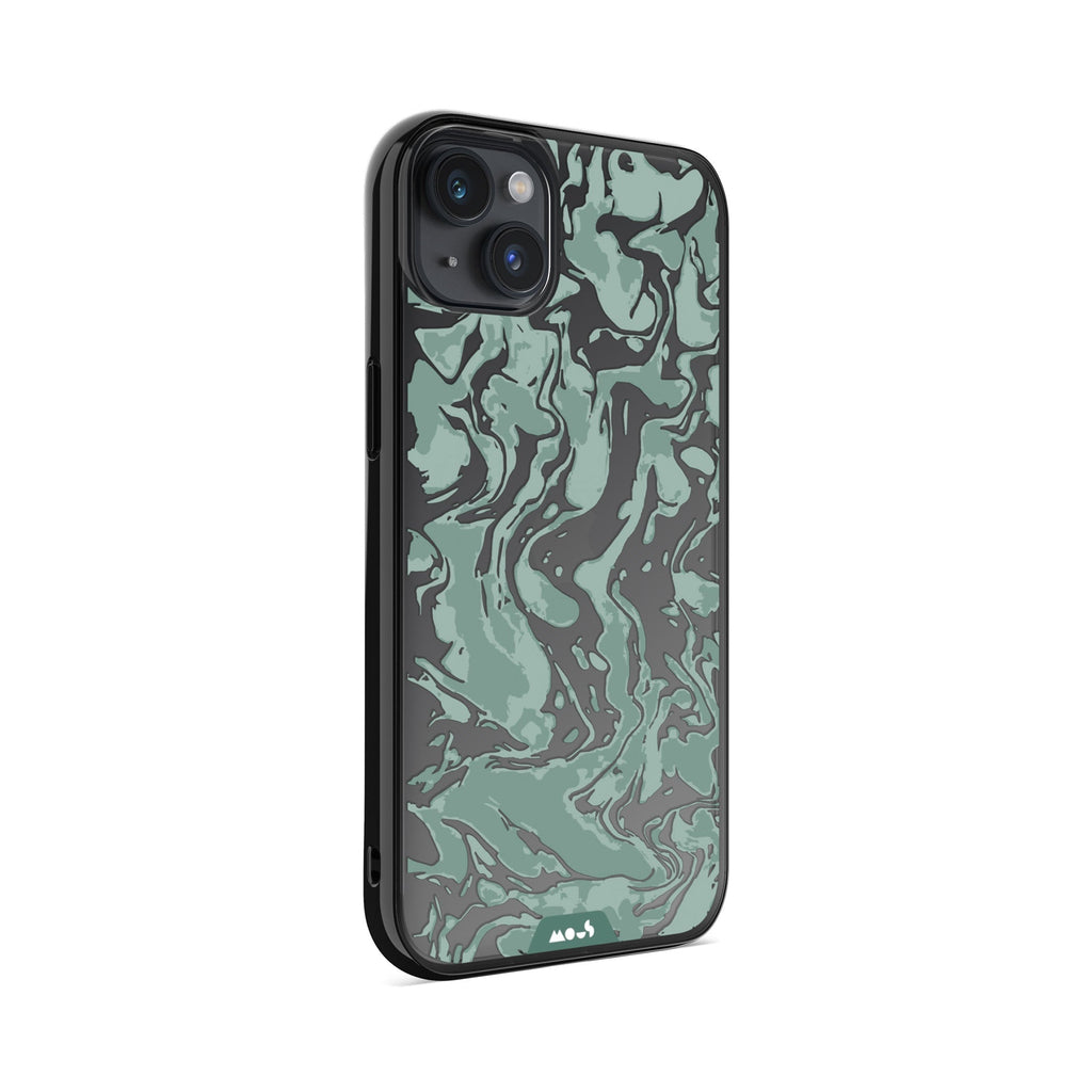 Sage Green Protective Phone Case - Marbled